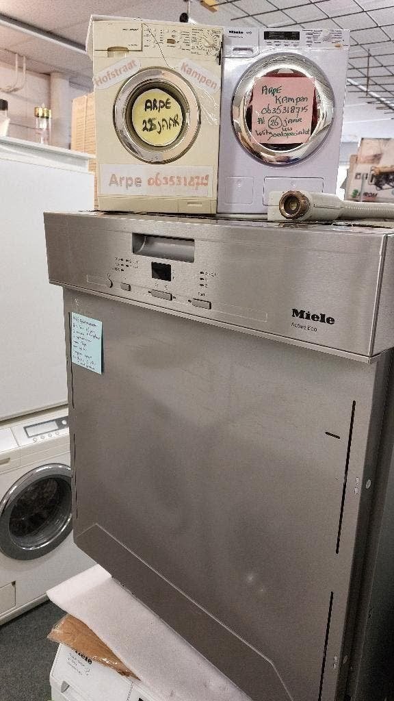 Miele RVS half geintergreerde inbouwvaatwasser 349 ARPE, Ophalen, Nieuw, Inbouw, 85 tot 90 cm