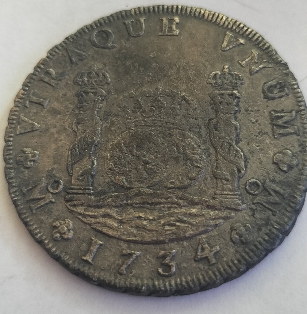 Oude munt 8 Real uit de Hollandia - een Spaanse mat, Vóór koninkrijk, Zilver, Losse munt, Overige waardes
