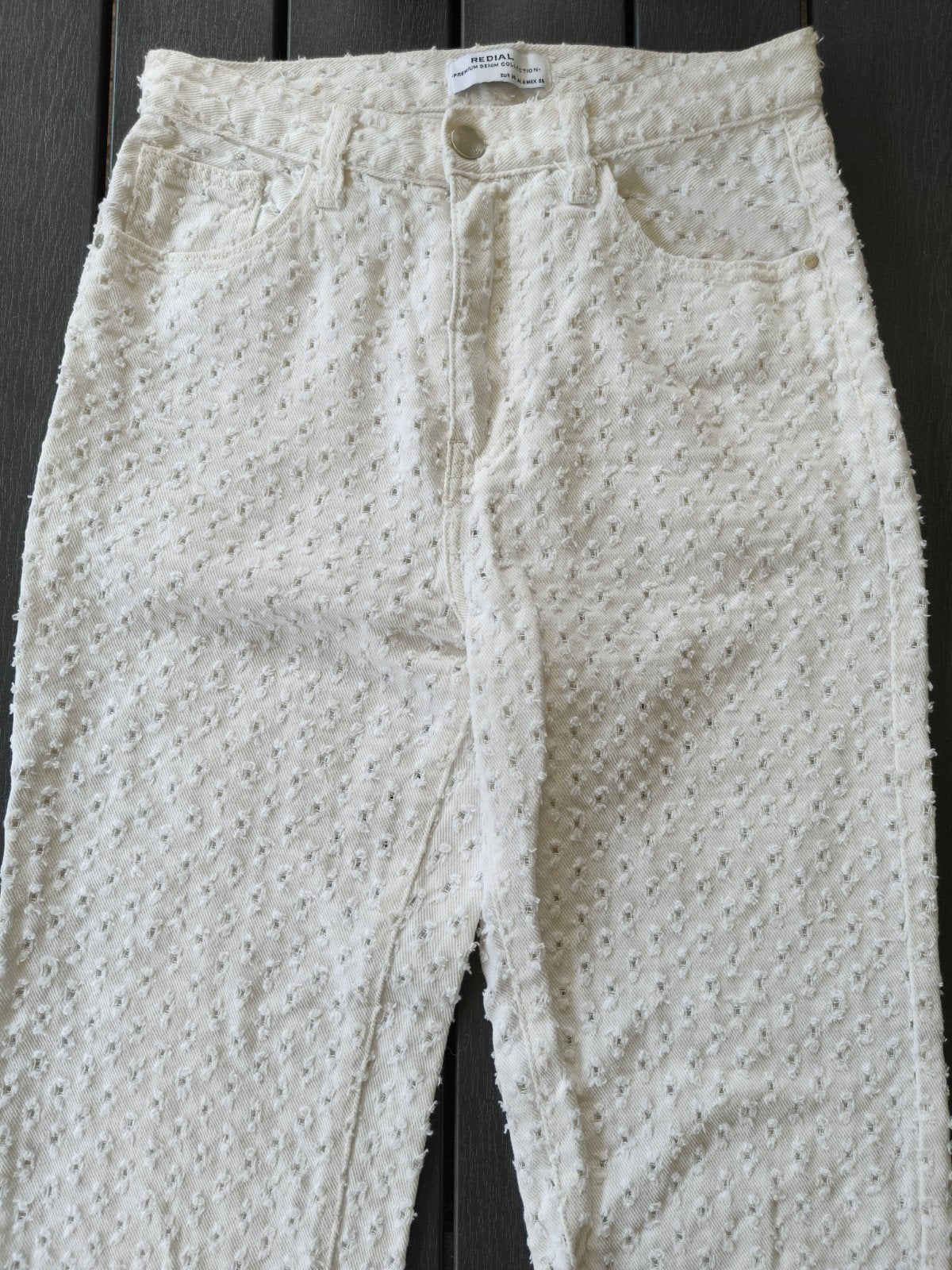 Broek maat 36 van het merk Redial denim collection, Wit, Ophalen of Verzenden, Zo goed als nieuw, Redial denim collection