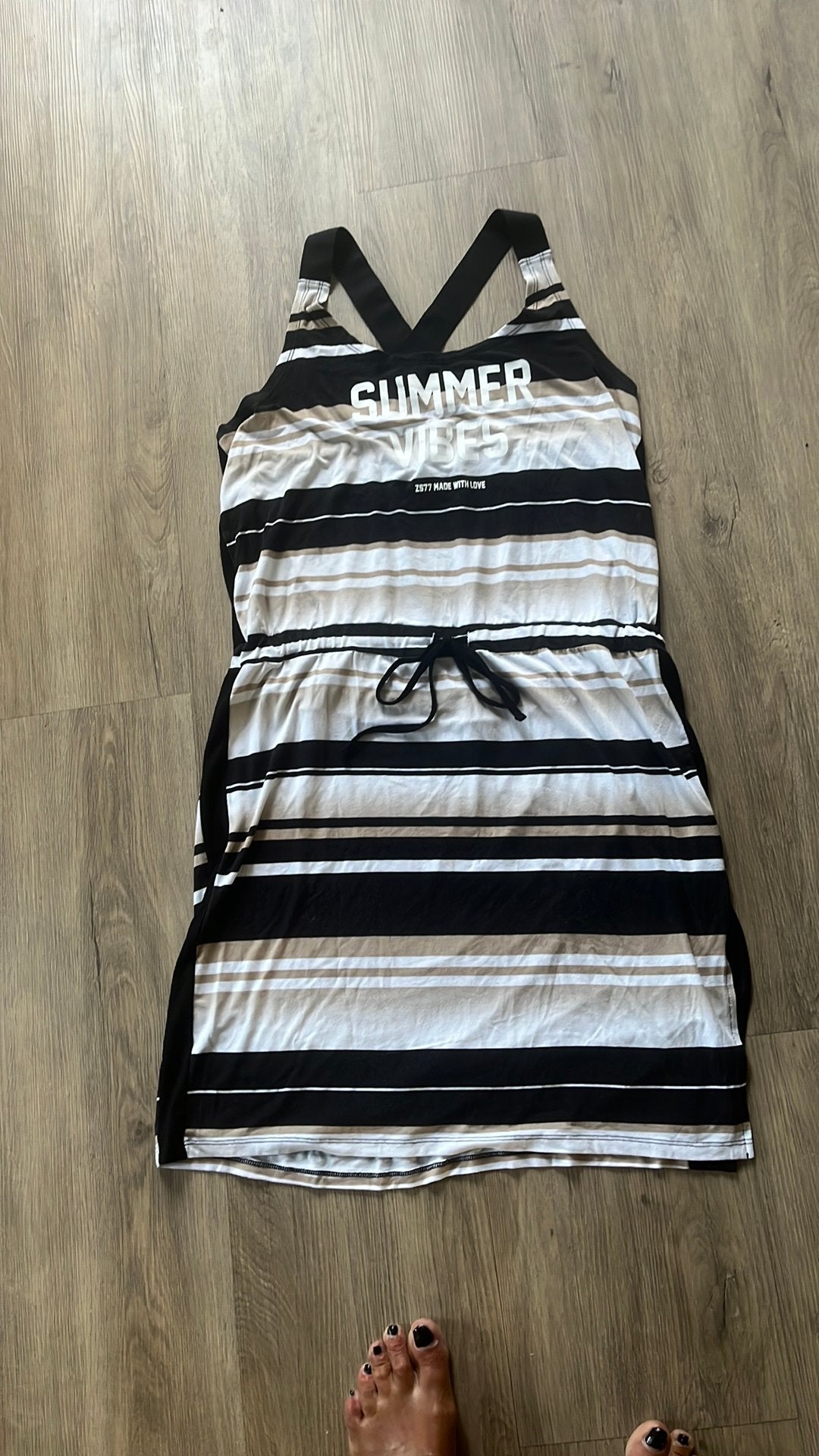 Zoso lange zomerjurk xl zwart met beige, Overige kleuren, Maat 46/48 (XL) of groter, Ophalen of Verzenden, Zo goed als nieuw