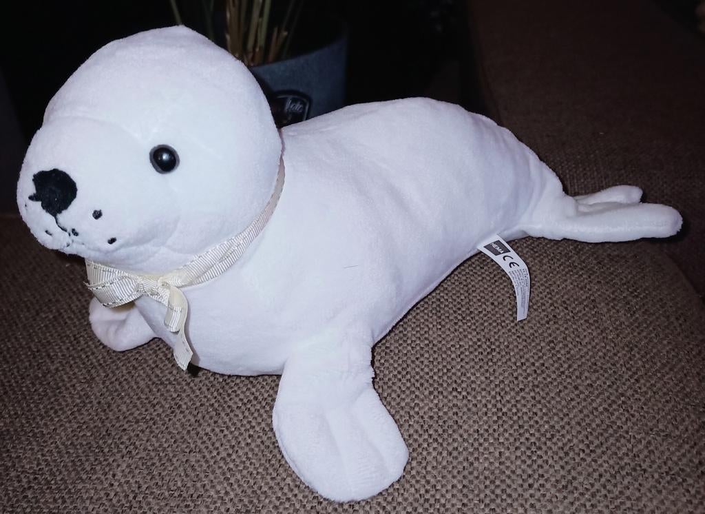 Hema witte zeehond knuffel., Hema, Overige typen, Ophalen of Verzenden, Zo goed als nieuw