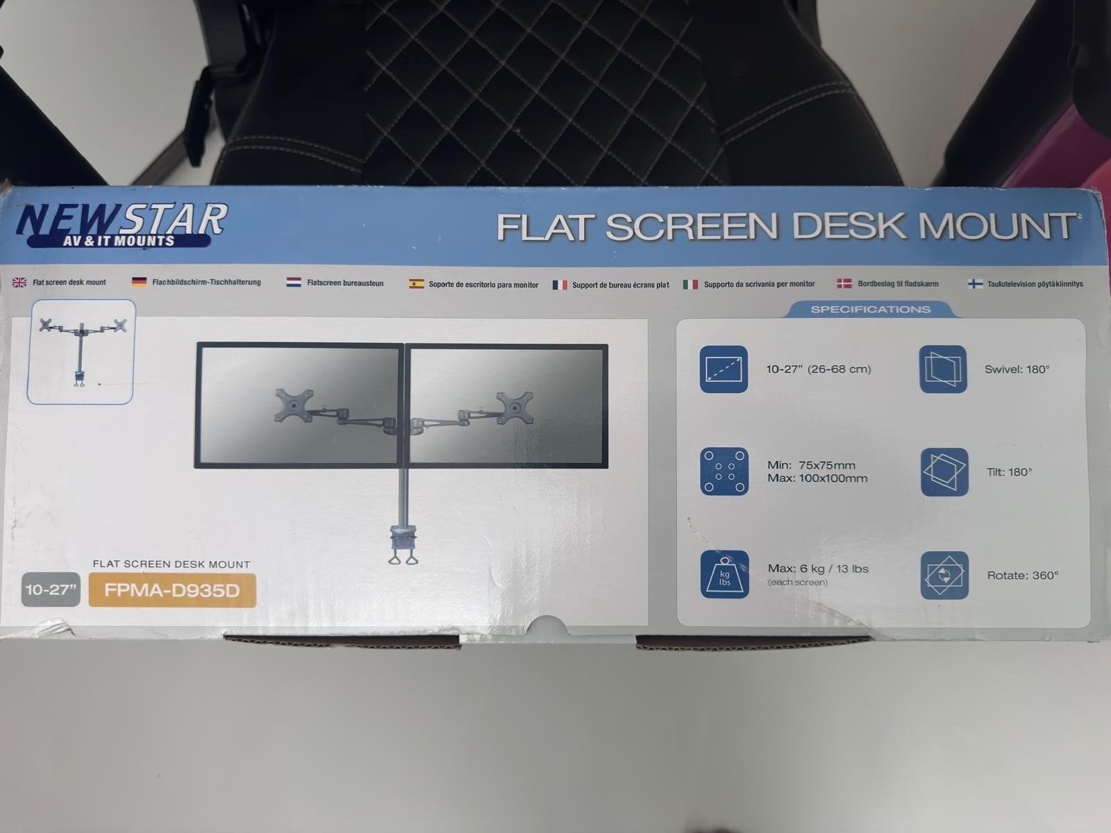 NewStar FPMA-D935D Flat Screen Bureausteun, Ophalen, Nieuw, Draaibaar