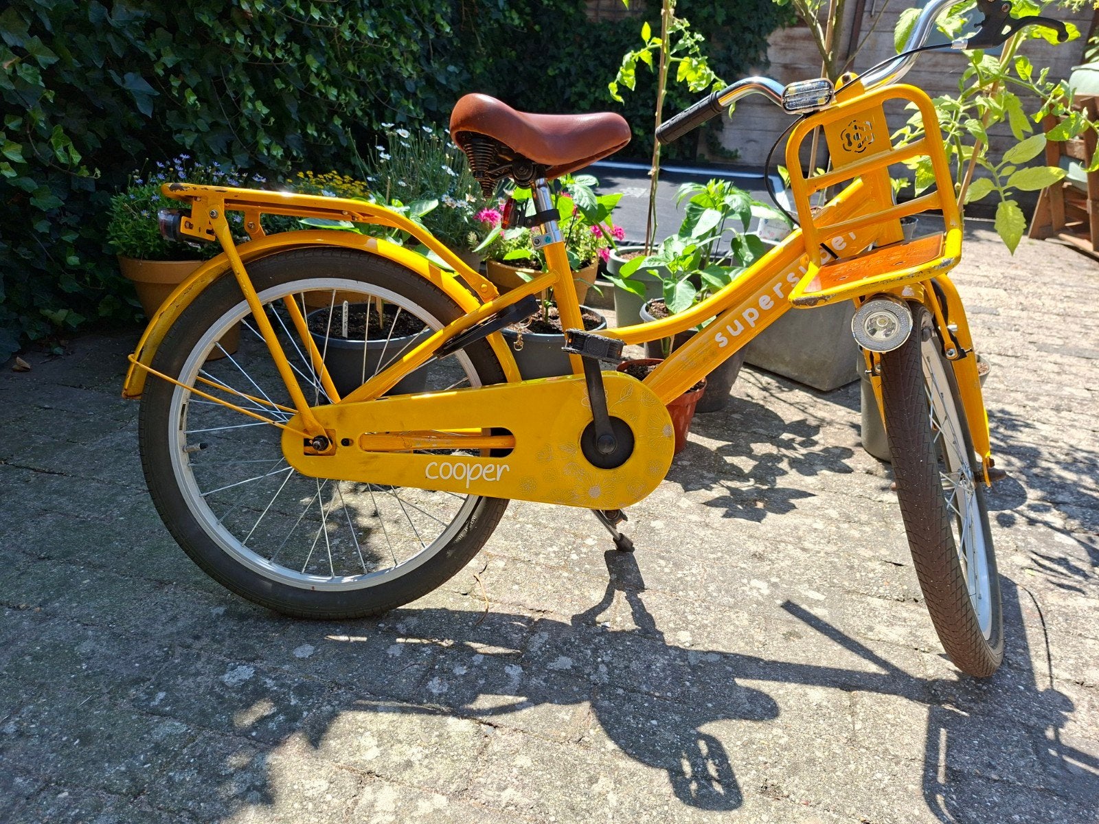 SuperSuper Kinderfiets Geel 20 inch., Fietsen en Brommers, Ophalen, Gebruikt, 20 inch of meer, Overige merken