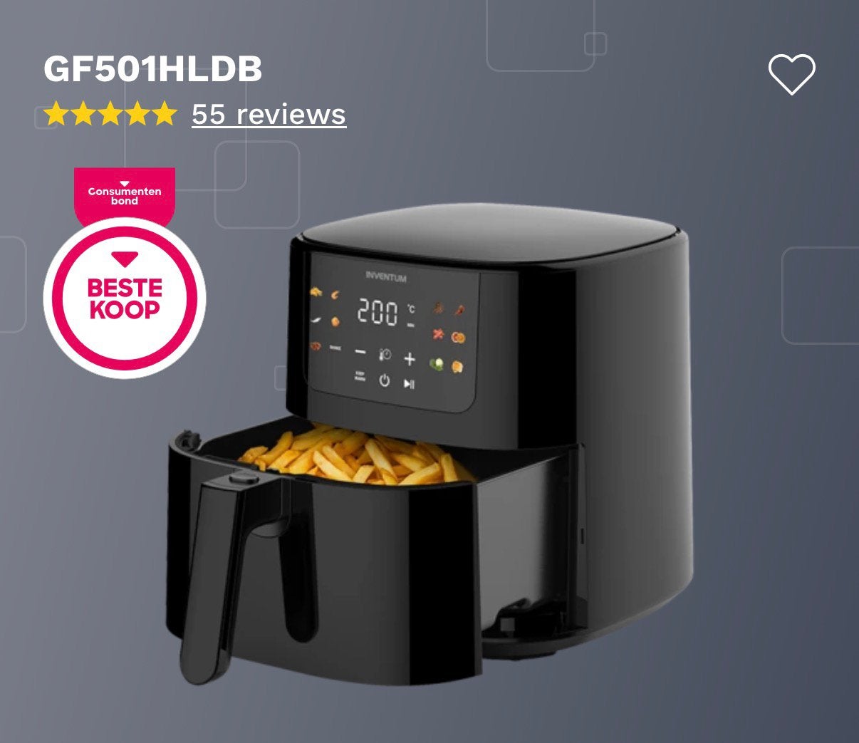 Inventum Airfryer  GF501HLDB  *NIEUW IN DOOS*, Ophalen of Verzenden, Nieuw, Airfryer