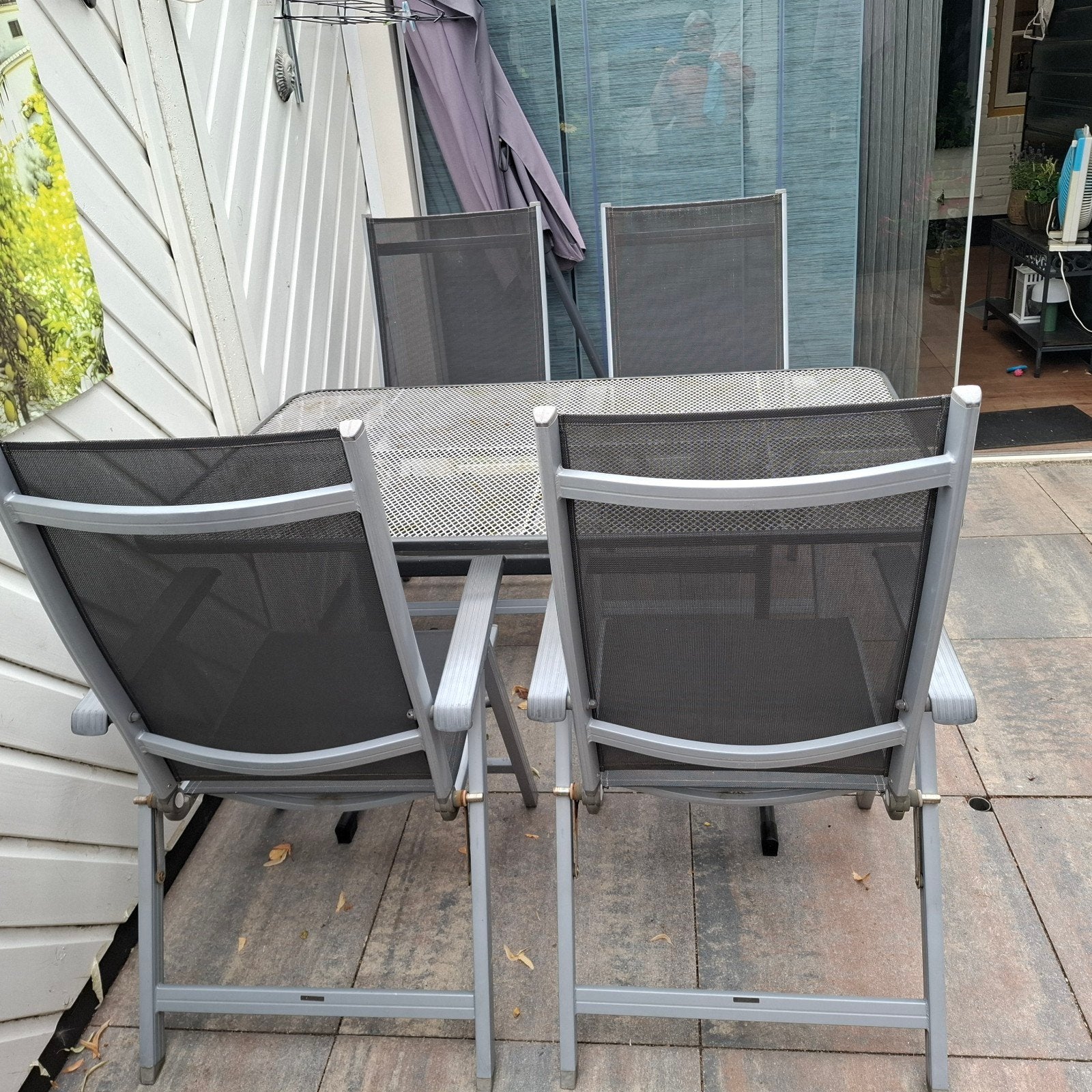 Tuinstoel  met 6 stoelen, Ophalen of Verzenden, Aluminium
