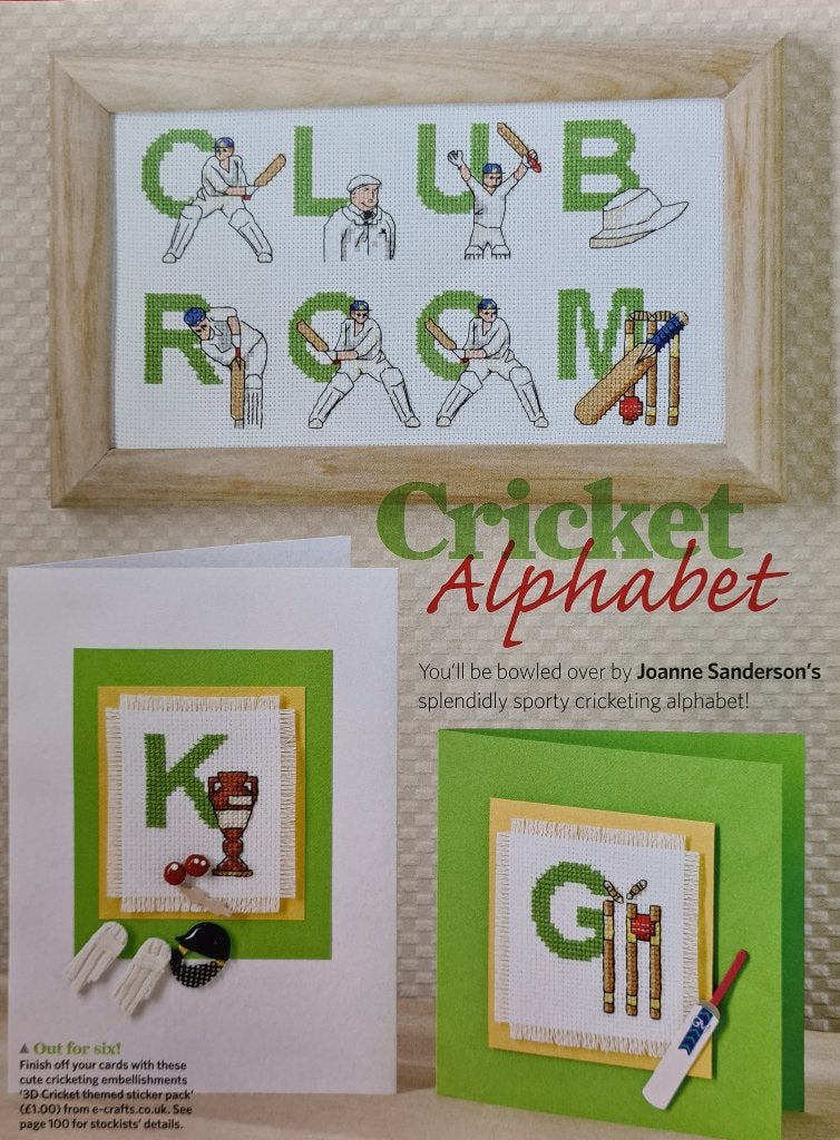 Cricket alfabet + 0 t/m 9 borduurpatroon, Ophalen, Nieuw, Handborduren, Patroon