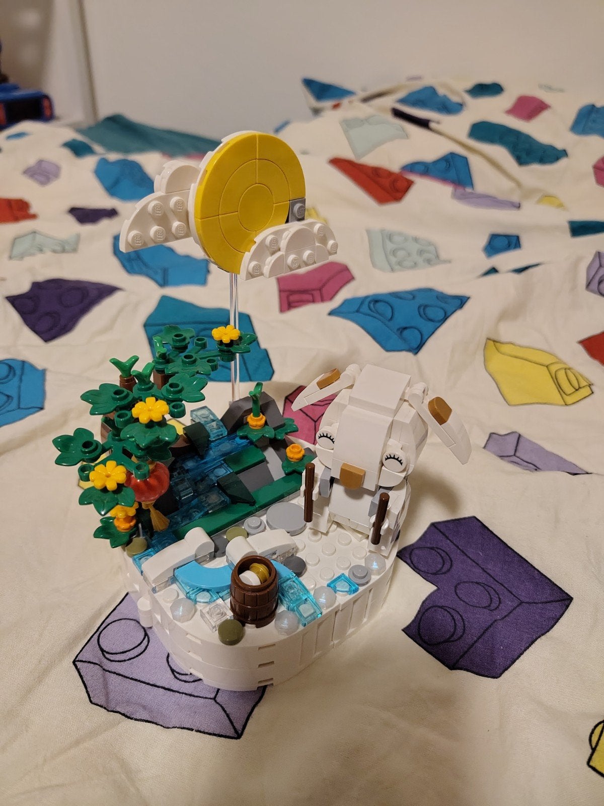 Lego konijn set met extra's, boekje en originele doos, Overige thema's, Lego, Ophalen of Verzenden, Zo goed als nieuw