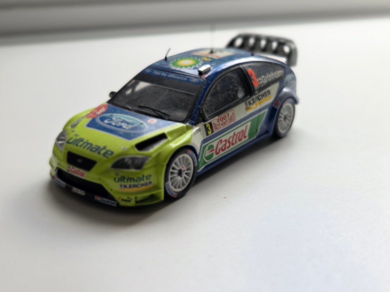 Ford Focus WRC 2007 Rallyl - Grönholm #3 1:43, Ophalen of Verzenden, Zo goed als nieuw, Auto, Overige merken