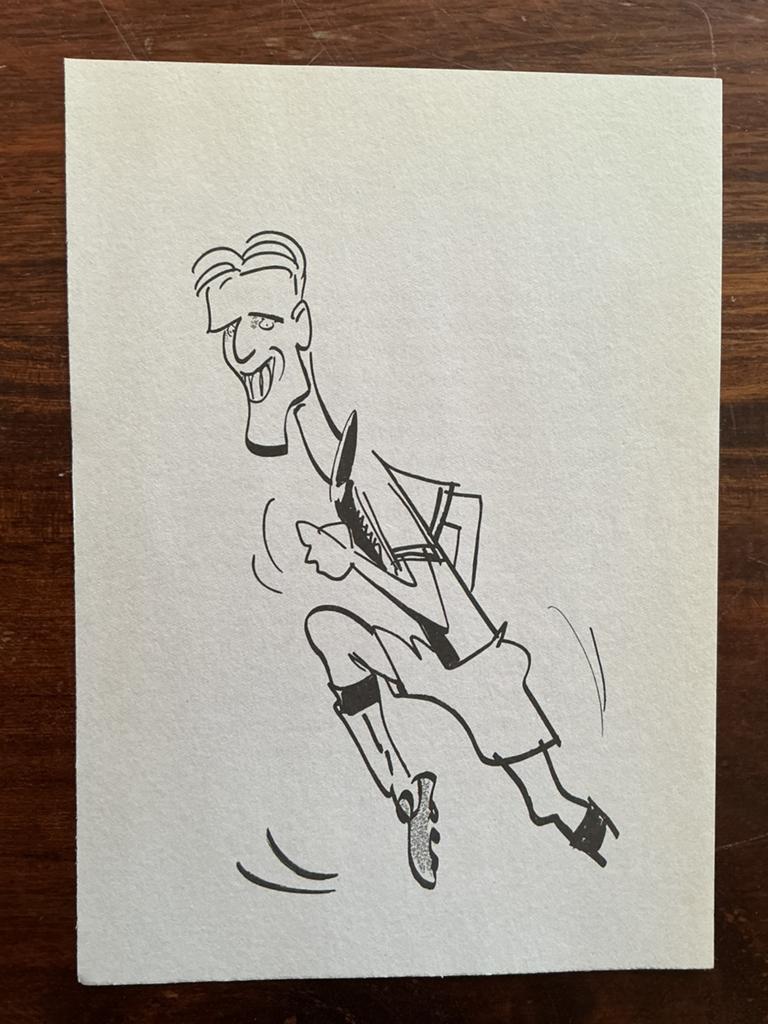 Voetbl karikatuur Dik Bruynesteyn John vd Brom WK 1994, Ophalen of Verzenden, Knipsel(s)