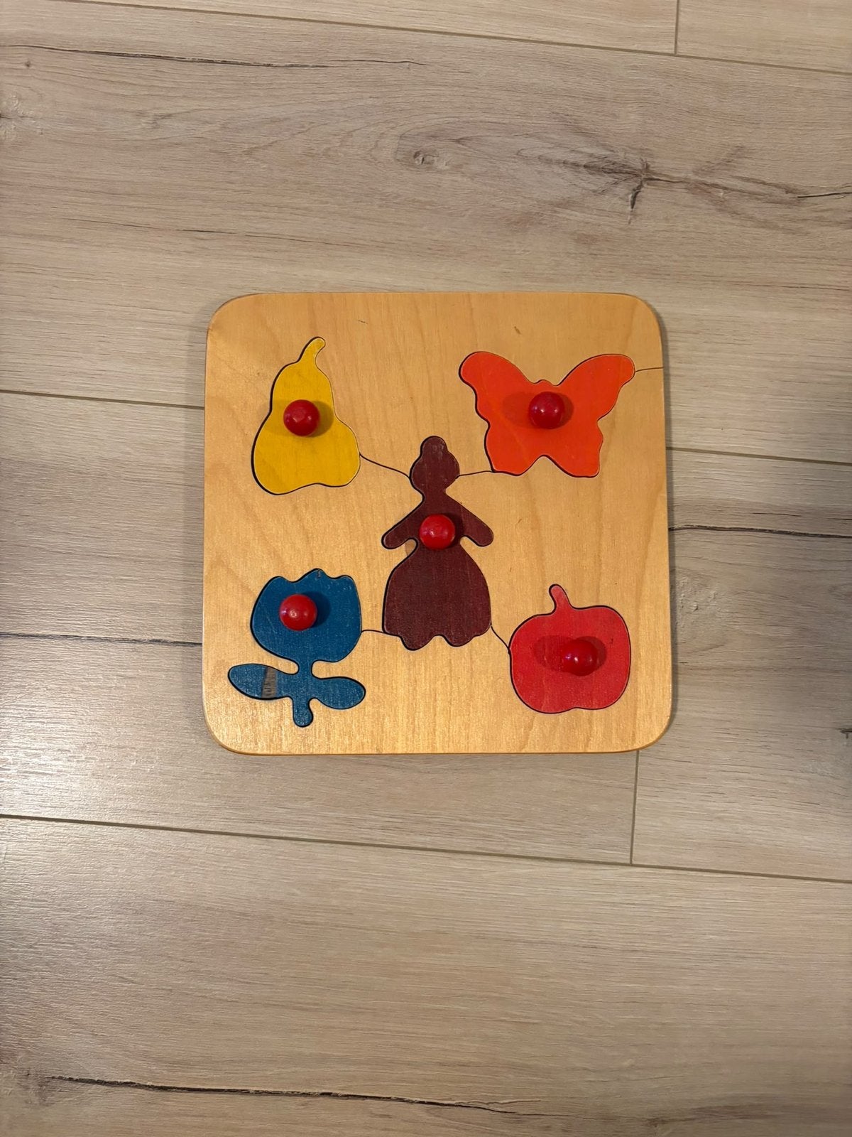 Houten vormenpuzzel voor baby's en peuters, Ophalen of Verzenden, Gebruikt, Overige typen