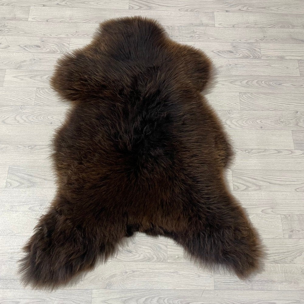 Schapenvacht bruin 125x90cm #1788 | Lederstore, Landelijk, modern, Scandinavisch, industrieel, 100 tot 150 cm, Bruin, Nieuw