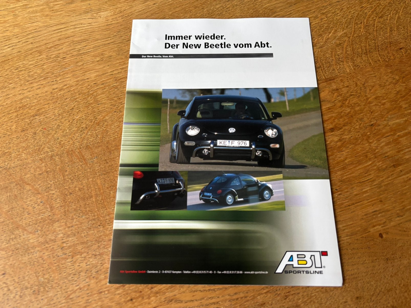 ABT VW New Beetle kever brilletje folder brochure, Ophalen of Verzenden, Zo goed als nieuw, Volkswagen