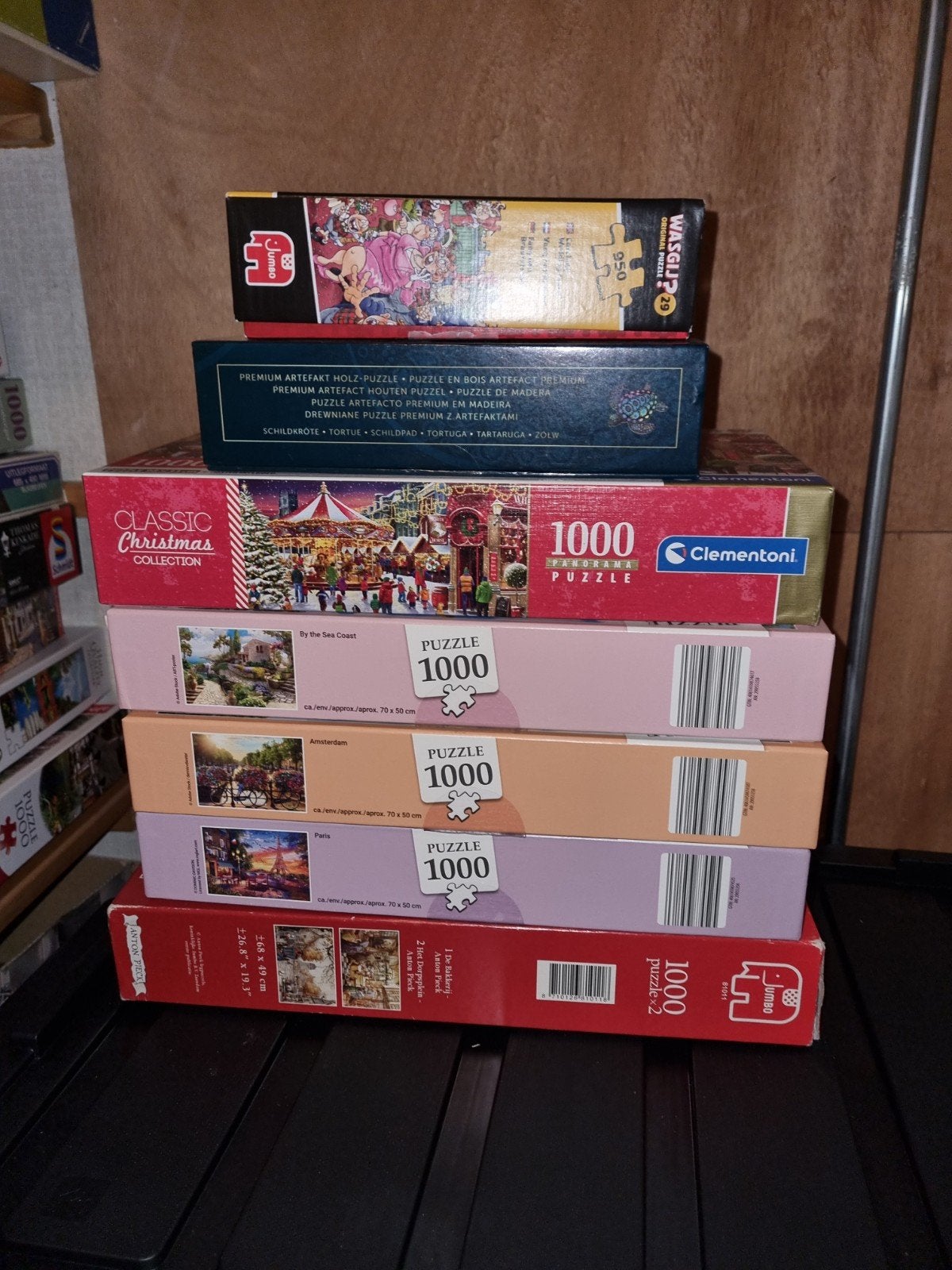 Grote collectie 1000-stukjes puzzels (diverse merken), Een of twee spelers, Ophalen, Gebruikt
