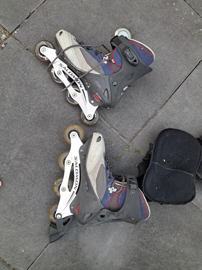 Salomon Inline Skates met Kniebeschermers, Ophalen, Gebruikt, Salomon