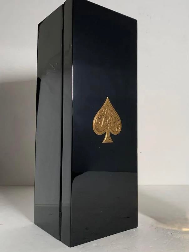 LEGE zwarte gelakte houten Armand de Brignac Champagne boxje, Frankrijk, Nieuw, Ophalen of Verzenden, Champagne