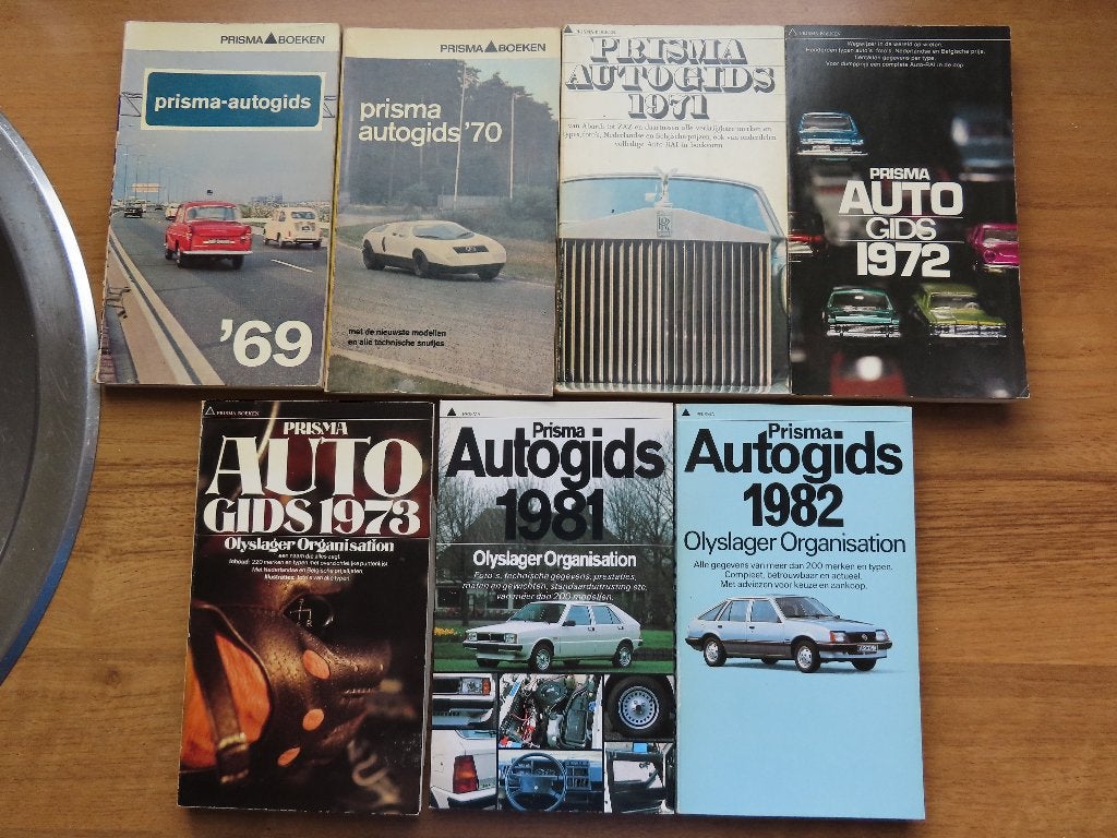 Prisma Autogidsen 1970, 1971, 1973, 1981 Olyslager, Algemeen, Olyslager organisation, Ophalen of Verzenden, Zo goed als nieuw