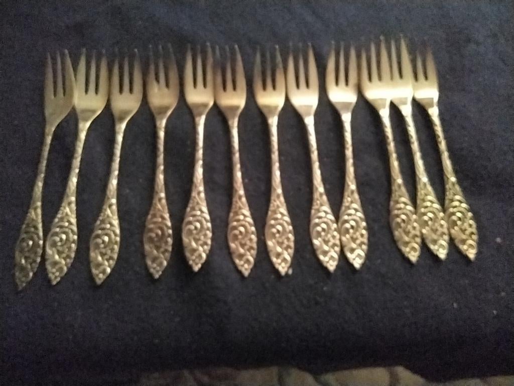 12 gebaks vorkjes pako zilver, Antiek en Kunst, Verzenden