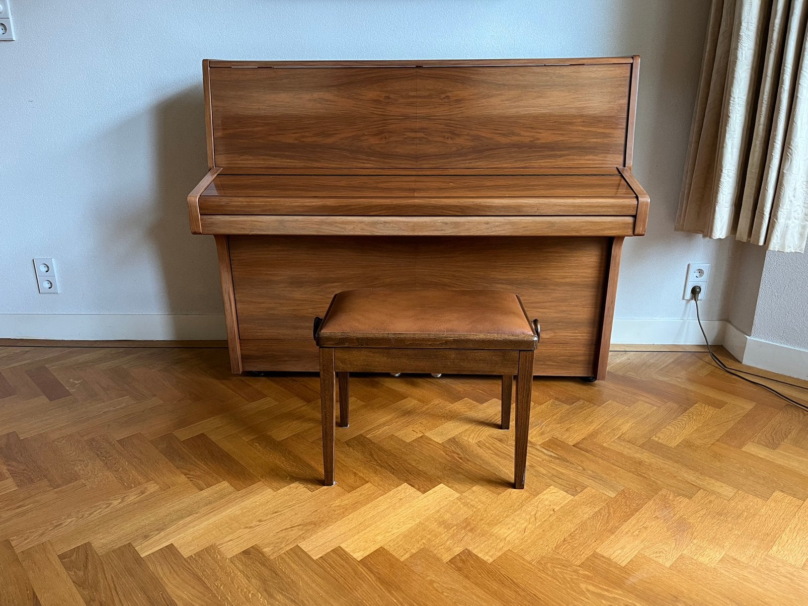 Piano, merk Knight, Muziek en Instrumenten, Ophalen, Gebruikt, Bruin, Piano