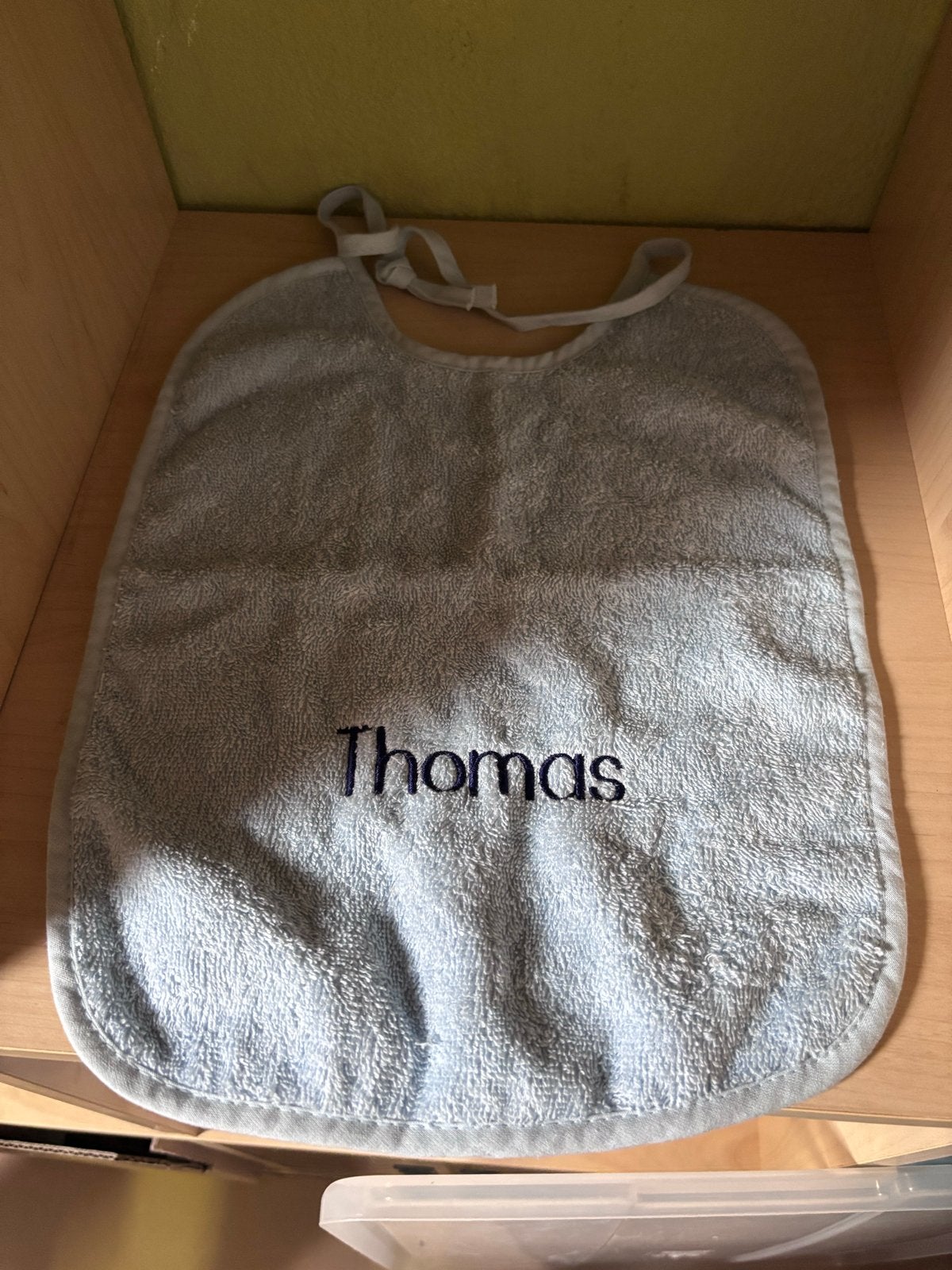 Nieuw slabbetje / slabber met naam Thomas (blauw), Ophalen of Verzenden, Nieuw