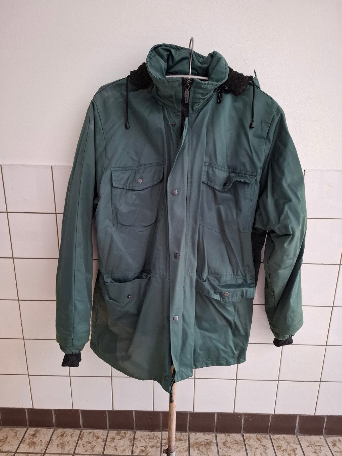 doorwerk jas groen gevoerd, Ophalen of Verzenden, Zo goed als nieuw