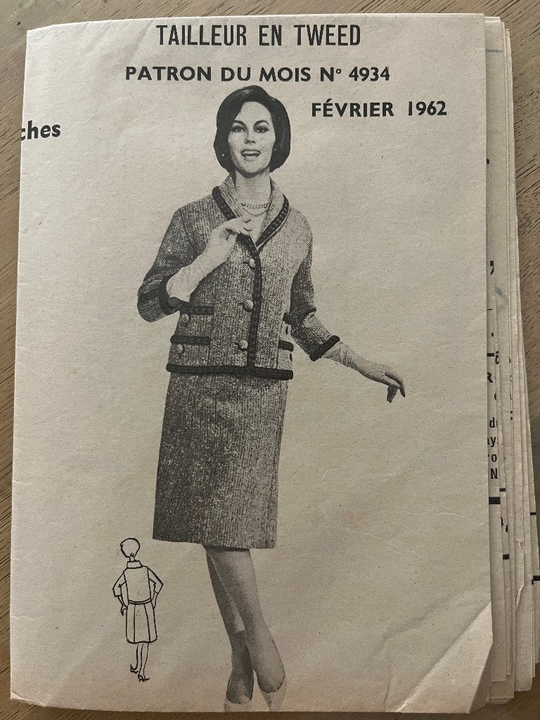 Frans Vintage Naaipatroon – Tailleur en Tweed, Ophalen of Verzenden, Gebruikt, Vrouw, Overige merken