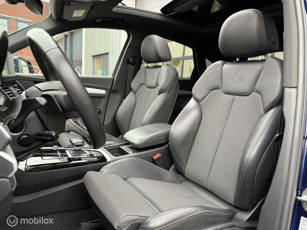 Audi Q5 Sportback 45 TFSI Qauttro Panodak Navi Carplay ACC M, Automaat, Zwart, 4 cilinders, Blauw