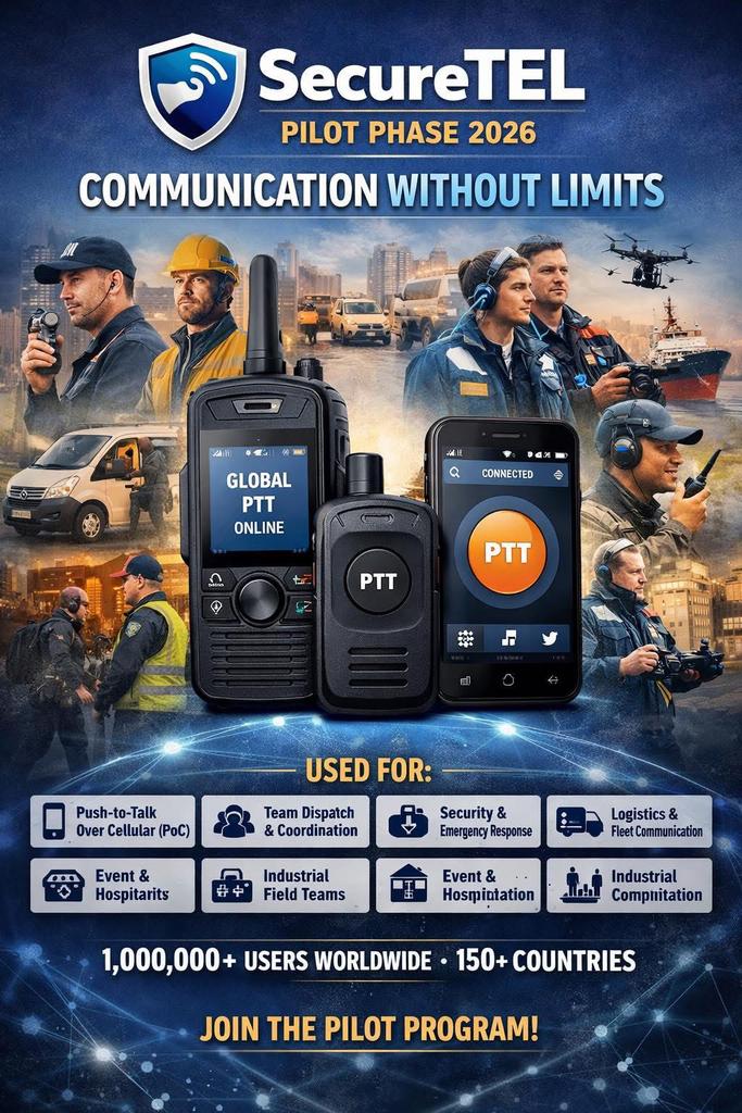 #SecureTEL Global Communicatie / Onbeperkt Bereik / Porto, Telecommunicatie, Portofoons en Walkie-talkies, Ophalen of Verzenden