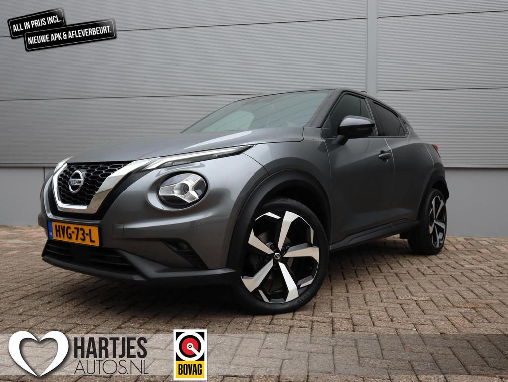 Nissan Juke 1.0 DIG-T Tekna Automaat (Vol-Opties!) Two-Tone, Auto's, Nissan, Met garantie (alle), Bedrijf, 3 cilinders, 638 kg