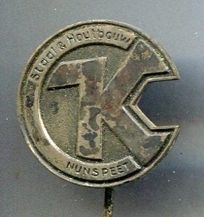 Staal & Houtbouw Nunspeet vakbond zilverkl speldje ( H_010), Verzenden, Zo goed als nieuw, Merk, Speldje of Pin