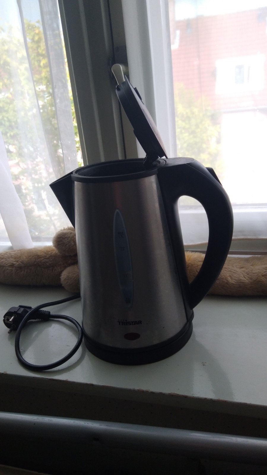 waterkoker in prima staat!, 1 tot 2 liter, Ophalen, Gebruikt, Rvs