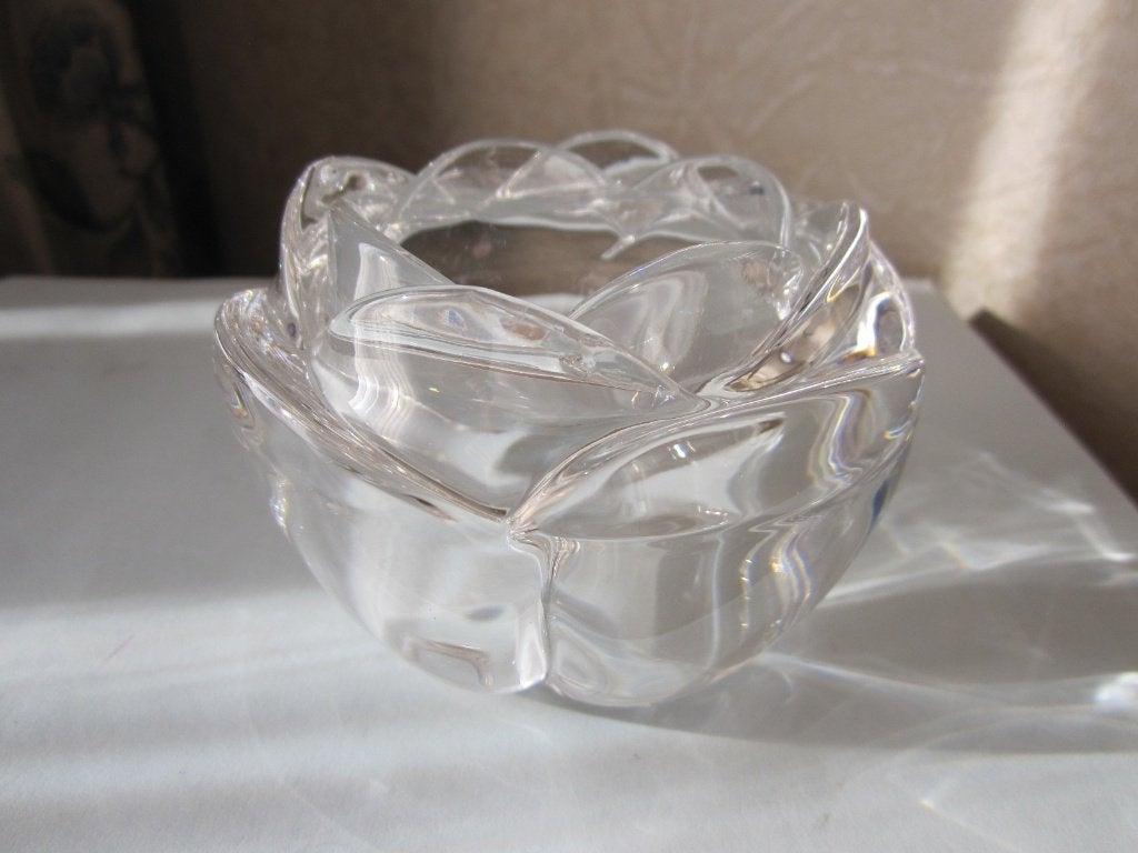 Twee Royal Copenhagen Holmegaard Lotus candle holders, Verzenden