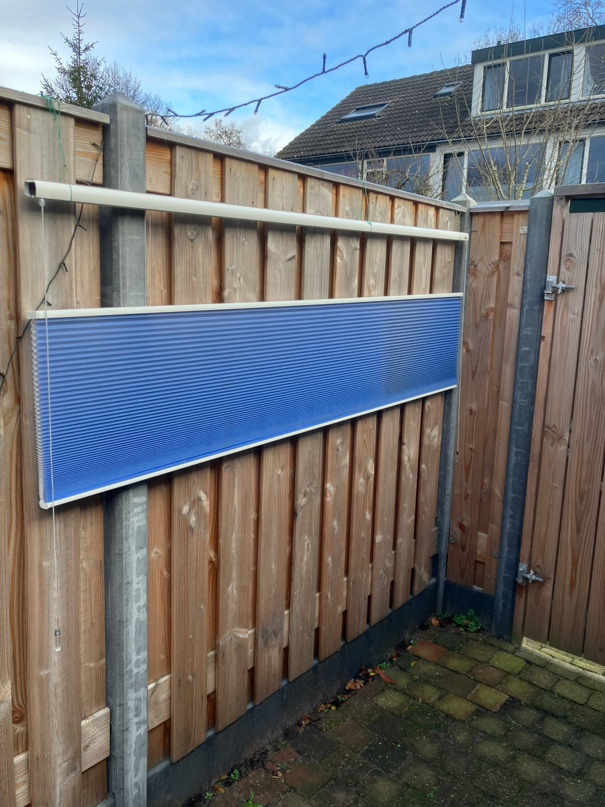 Zonnen wering, Ophalen, Zo goed als nieuw, Blauw, 150 tot 200 cm