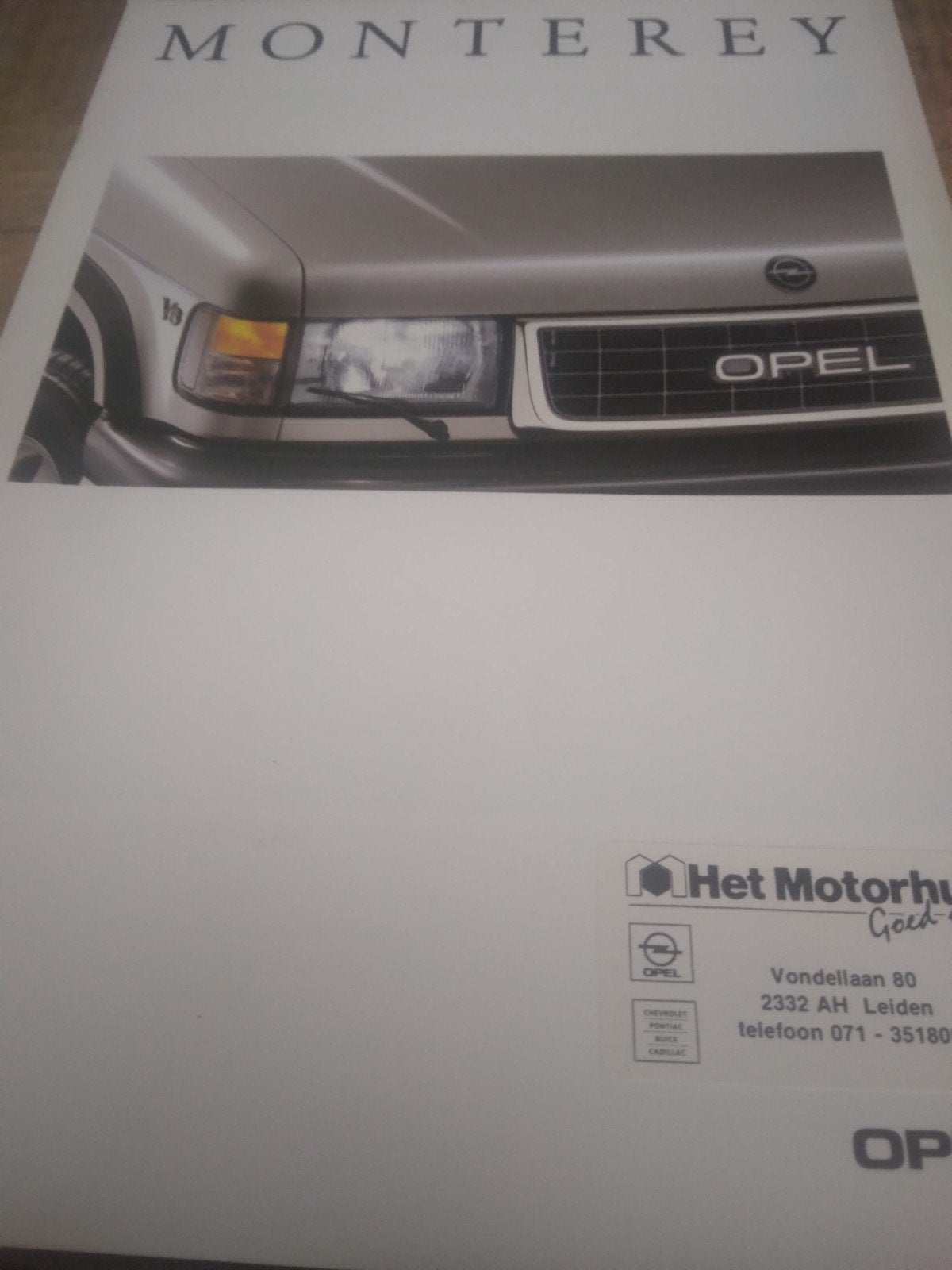 Opel Monterey 09 1994, Ophalen of Verzenden, Zo goed als nieuw, Opel