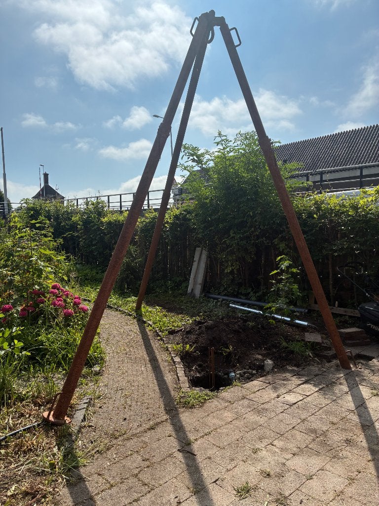 Driepoot, Ophalen, Gebruikt