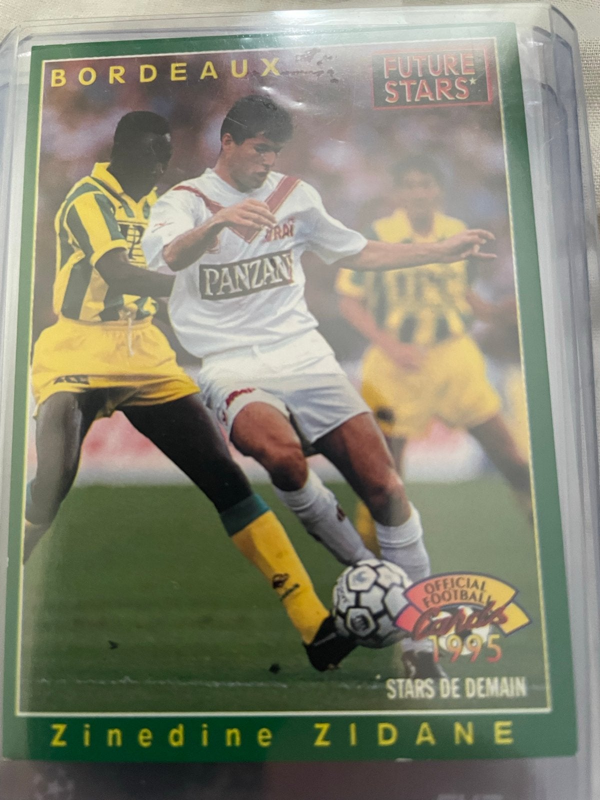 Zinedine Zidane Panini Future Stars 1995 Bordeaux vintage, Ophalen of Verzenden, Zo goed als nieuw, Buitenlandse clubs, Spelerskaart