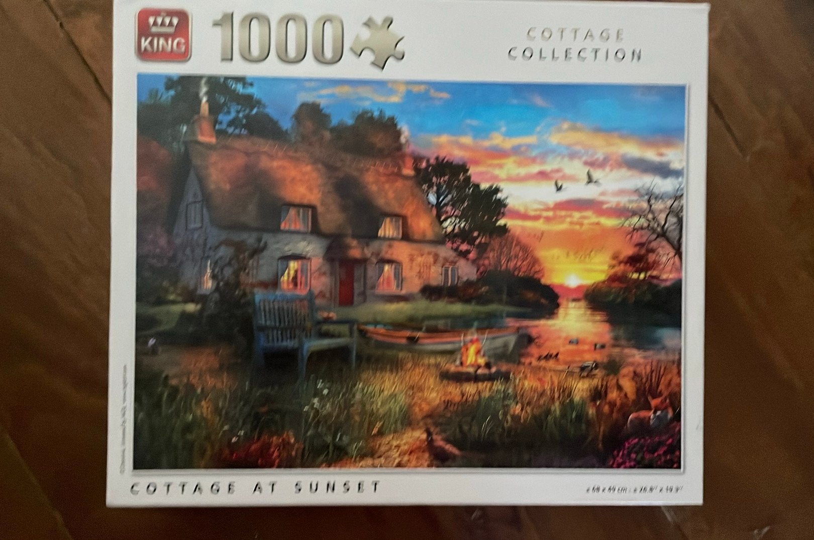 Cottage at Sunset 1000 stukjes, Ophalen of Verzenden, 500 t/m 1500 stukjes, Zo goed als nieuw