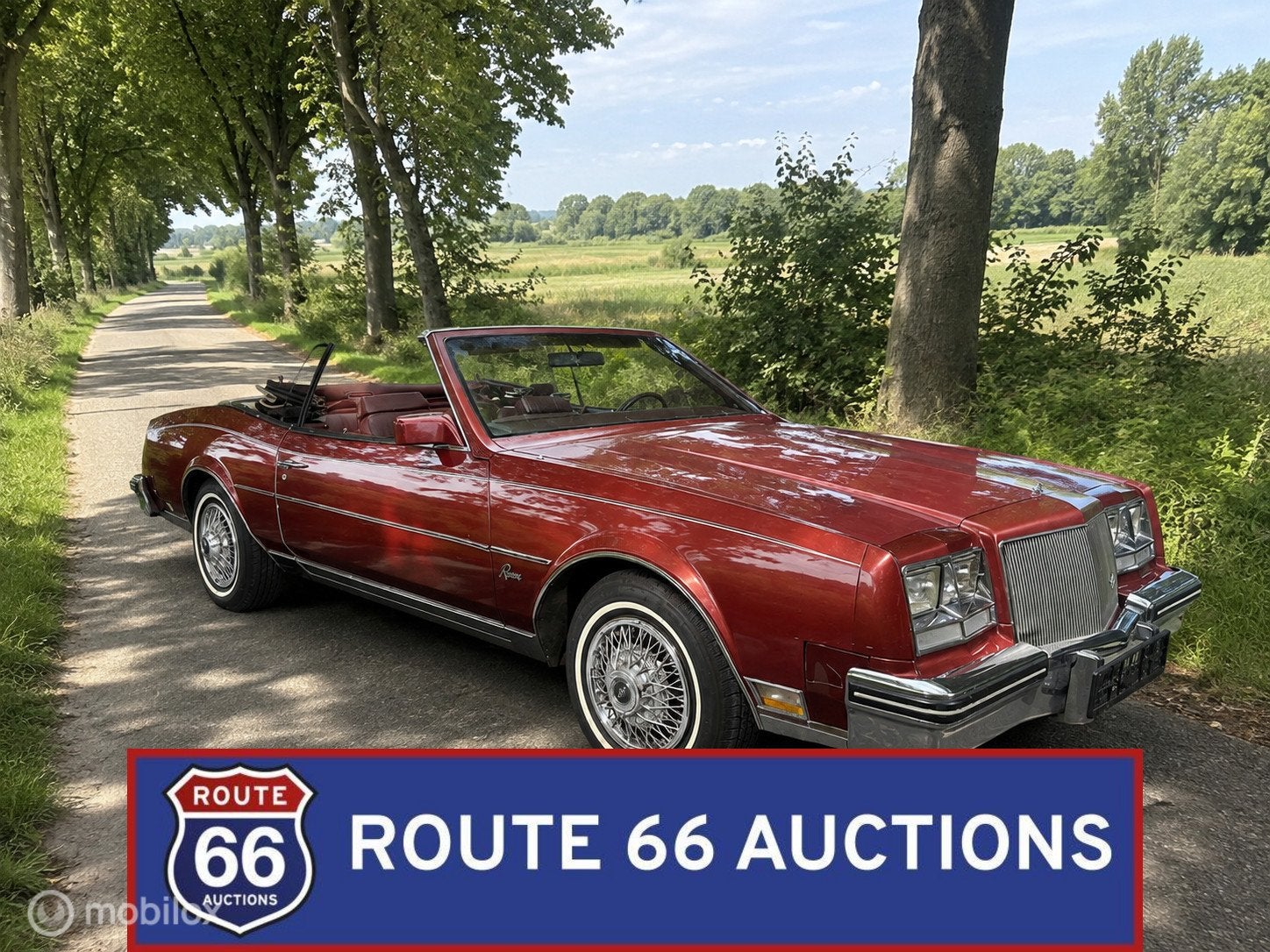 Buick Riviera Cabriolet | 1985 | Route 66 Auctions, Auto's, Overige carrosserieën, Zwart, Bedrijf, Handgeschakeld