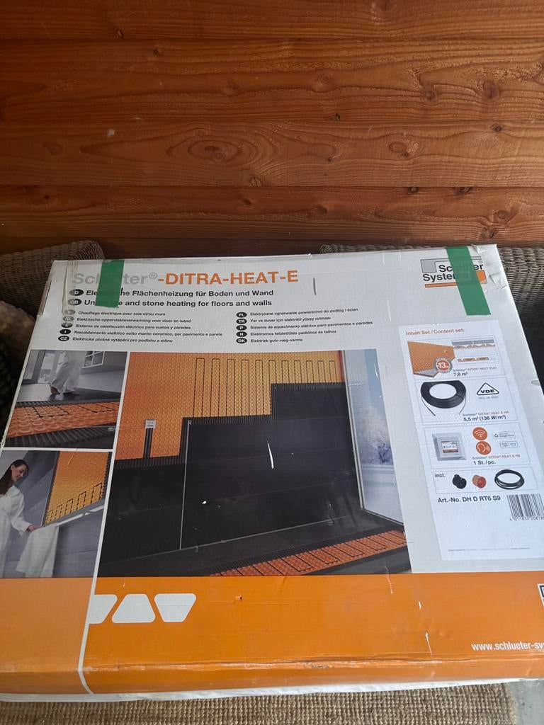 Schlüter Ditra Heat E Duo vloerverwarming set 7,8 m2, Ophalen, 500 tot 800 watt, Overige typen, Nieuw