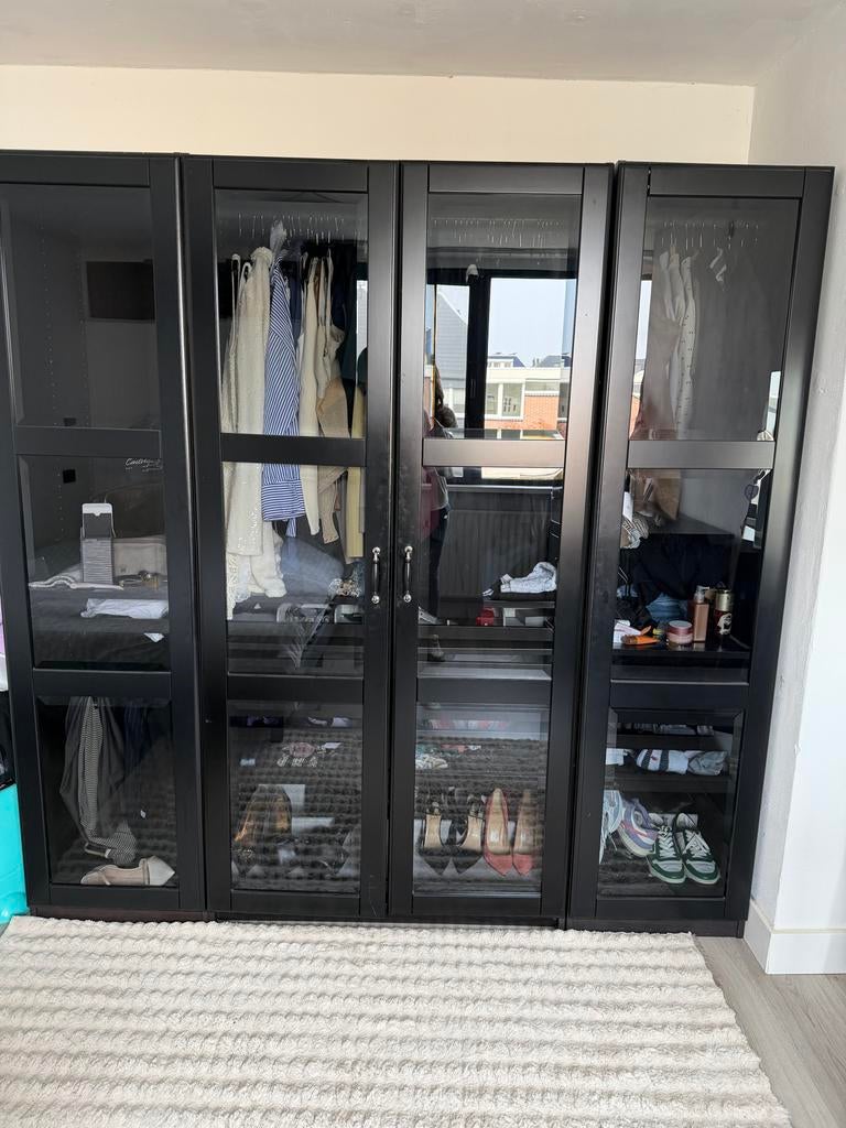 IKEA Pax kast met glazen deuren, Ophalen, Gebruikt, 200 cm of meer, 150 tot 200 cm