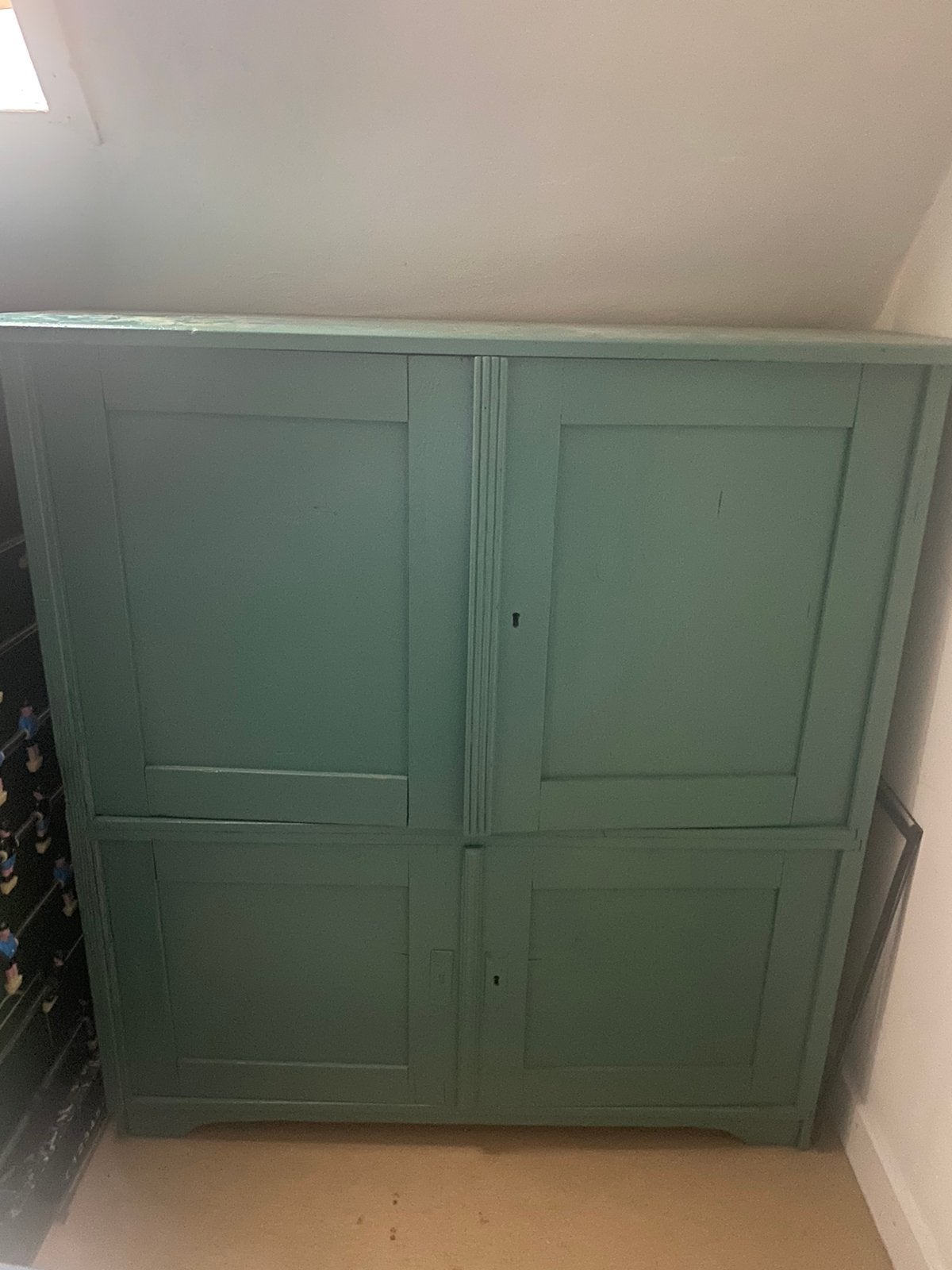 Kast groen/blauwe kleur, Antiek en Kunst, Antiek | Meubels | Kasten, Verzenden