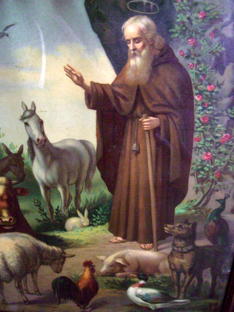 ANTHONIUS ABT SCHILDERIJ, Verzamelen, Religie, Ophalen of Verzenden, Gebruikt, Kaart of Prent