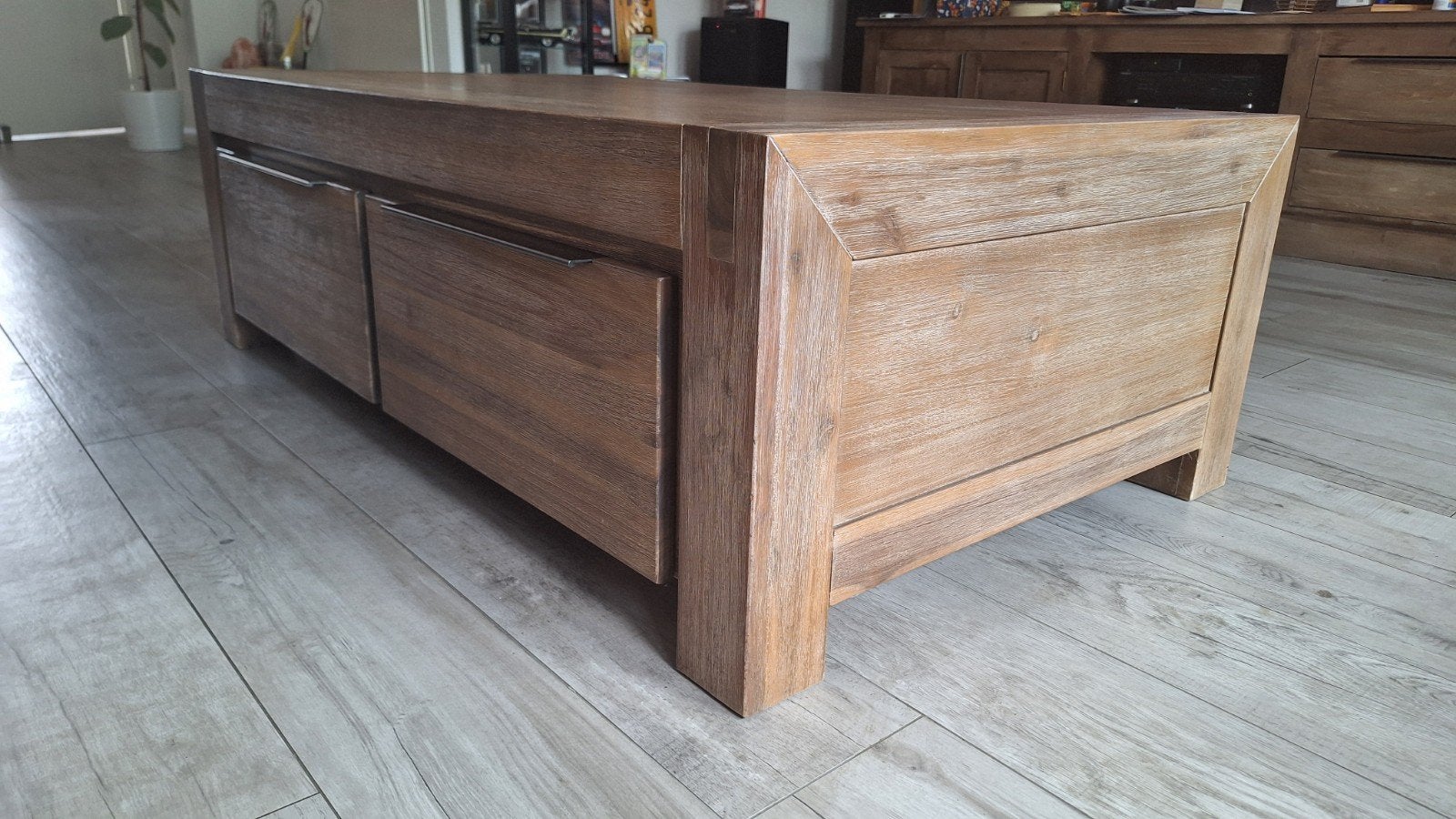 Salontafel van Dennenhout, Ophalen, 100 tot 150 cm, 50 tot 100 cm, Zo goed als nieuw