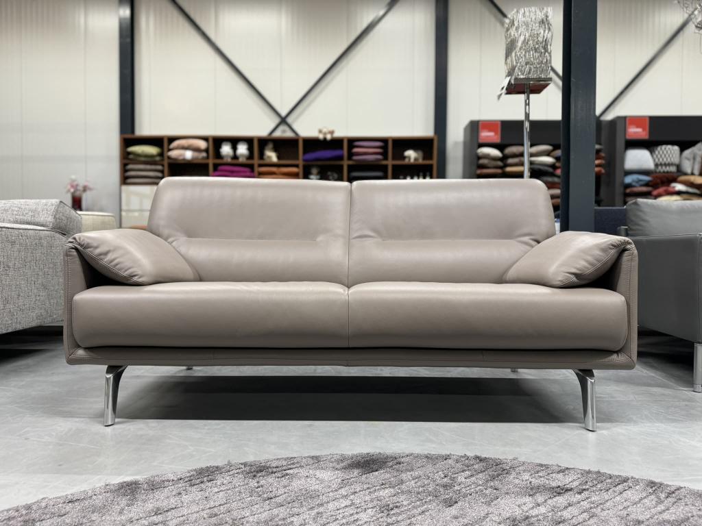 Nieuw Leolux Bora Balanza Bank 2,5 zits Ceras leer Brindle