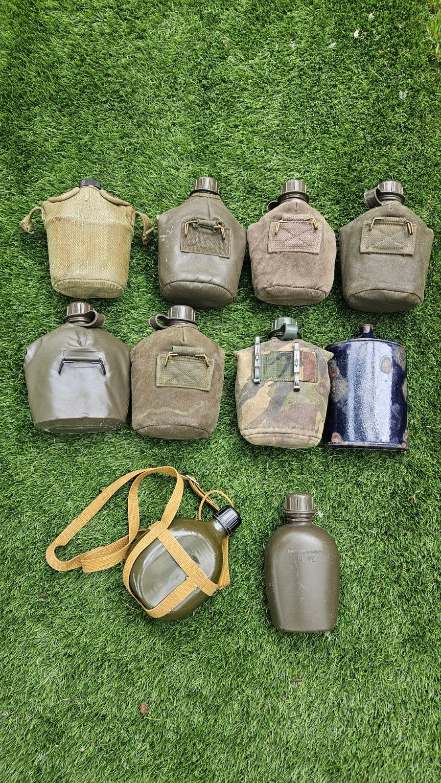 Lot van 10 originele leger veldflessen, Ophalen of Verzenden, Landmacht, Overige gebieden, Overige typen