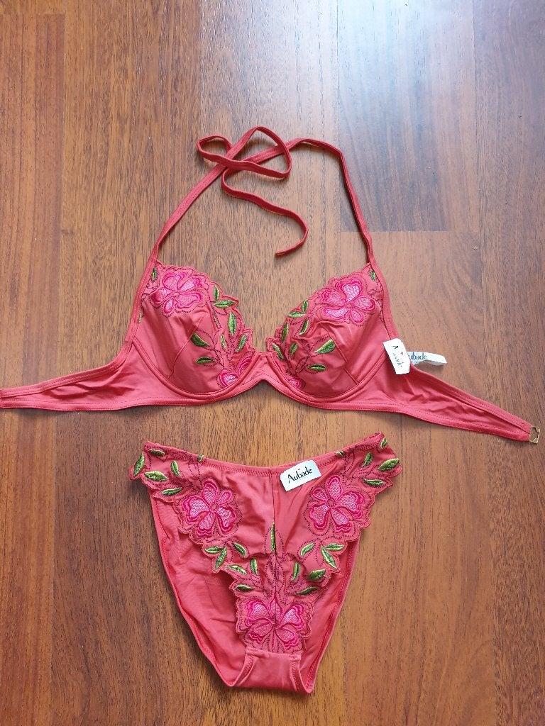 Nieuw - Aubade rode gebloemde bikini - XS, Nieuw, Ophalen of Verzenden, Bikini, Rood