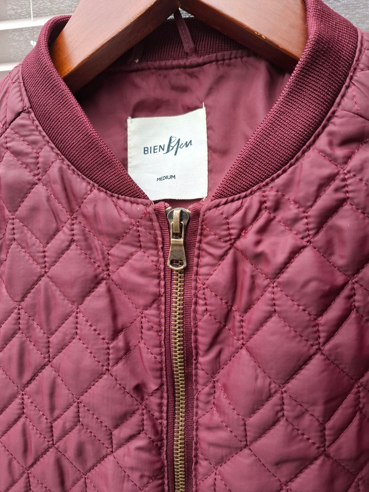 Bien Bleu jasje. Bomberjack. Maat M. Zgan. Bordeauxrood, Kleding | Dames, Bodywarmers, Maat 38/40 (M), Ophalen of Verzenden, Zo goed als nieuw