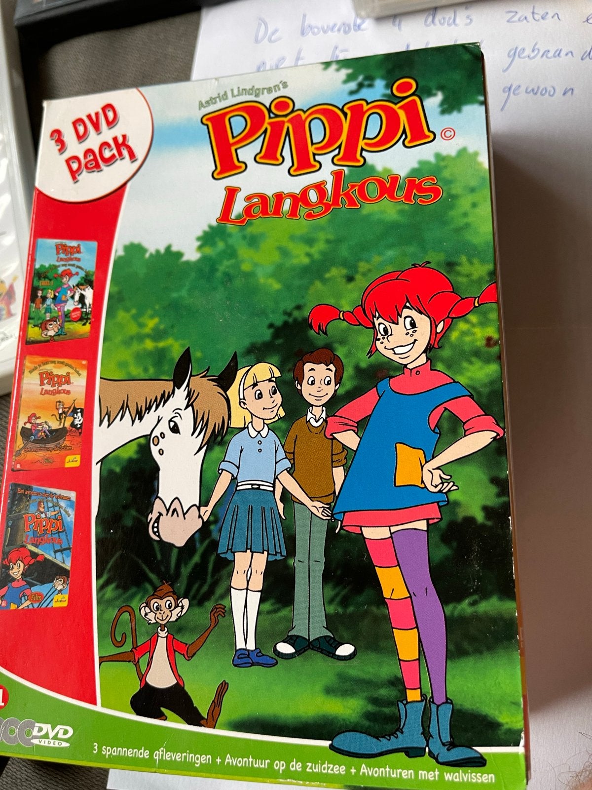 Pippi Langkous 3 DVD Pack - Avonturen met Pippi, Gebruikt, Verzamelbox, Alle leeftijden, Nederlands
