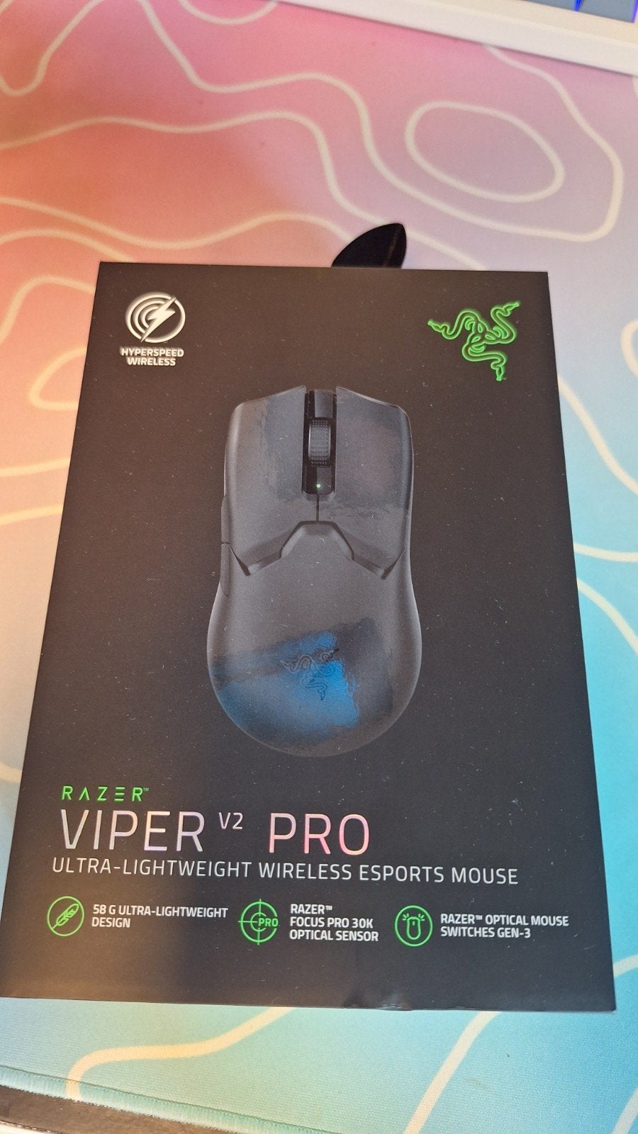 Razer Viper V2 Pro Gaming Muis - Scrollwiel defect, Computers en Software, Rechtshandig, Muis, Gebruikt, Gaming muis