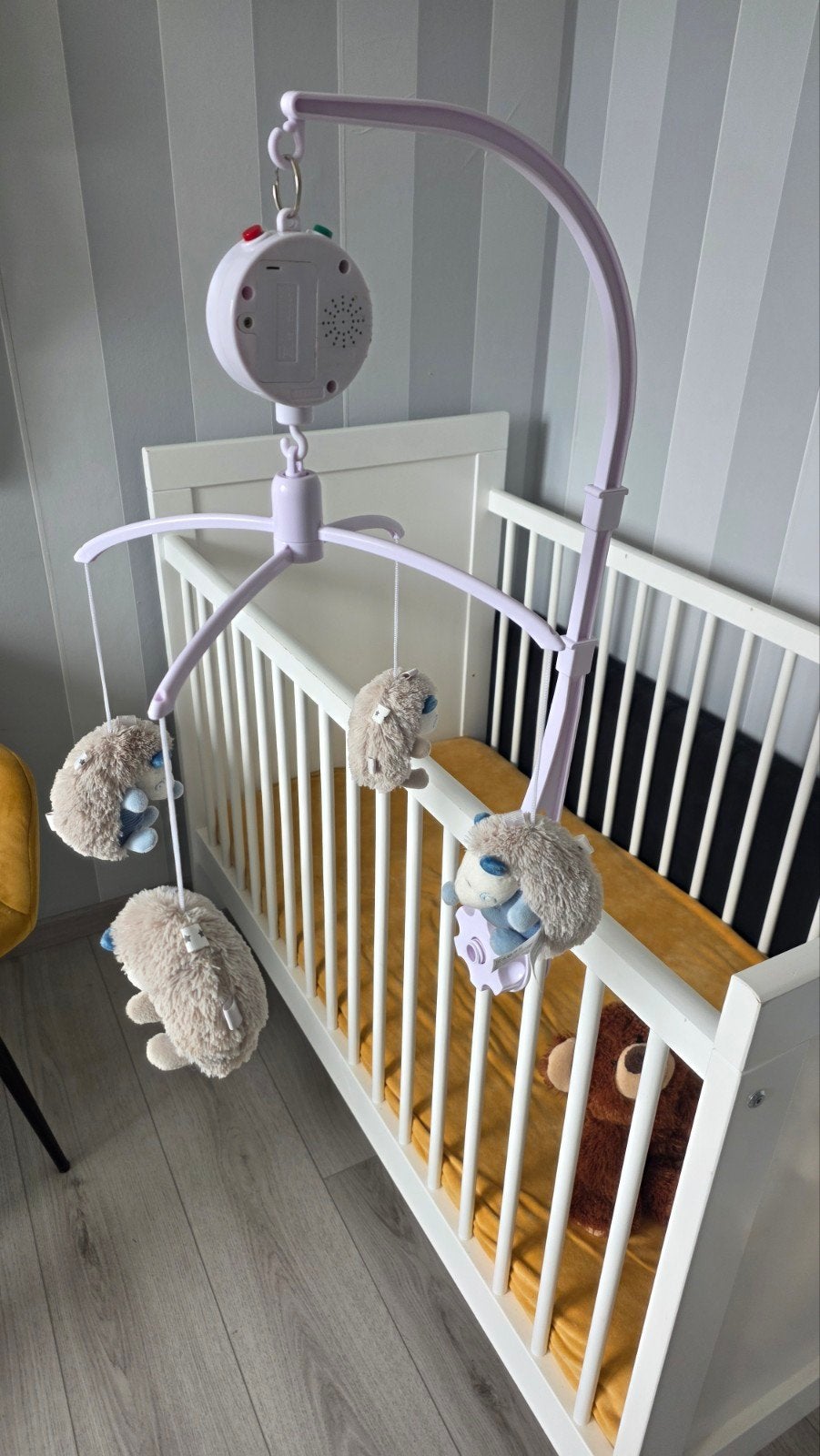 Baby mobiel met egeltjes, Ophalen of Verzenden, Zo goed als nieuw, Mobiel, Met geluid