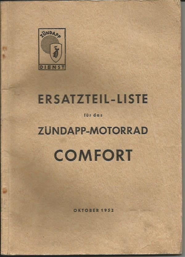 Zundapp Comfort Ersatzteil Liste (4439z) motor, Motoren, Handleidingen en Instructieboekjes, Ophalen of Verzenden, Overige merken